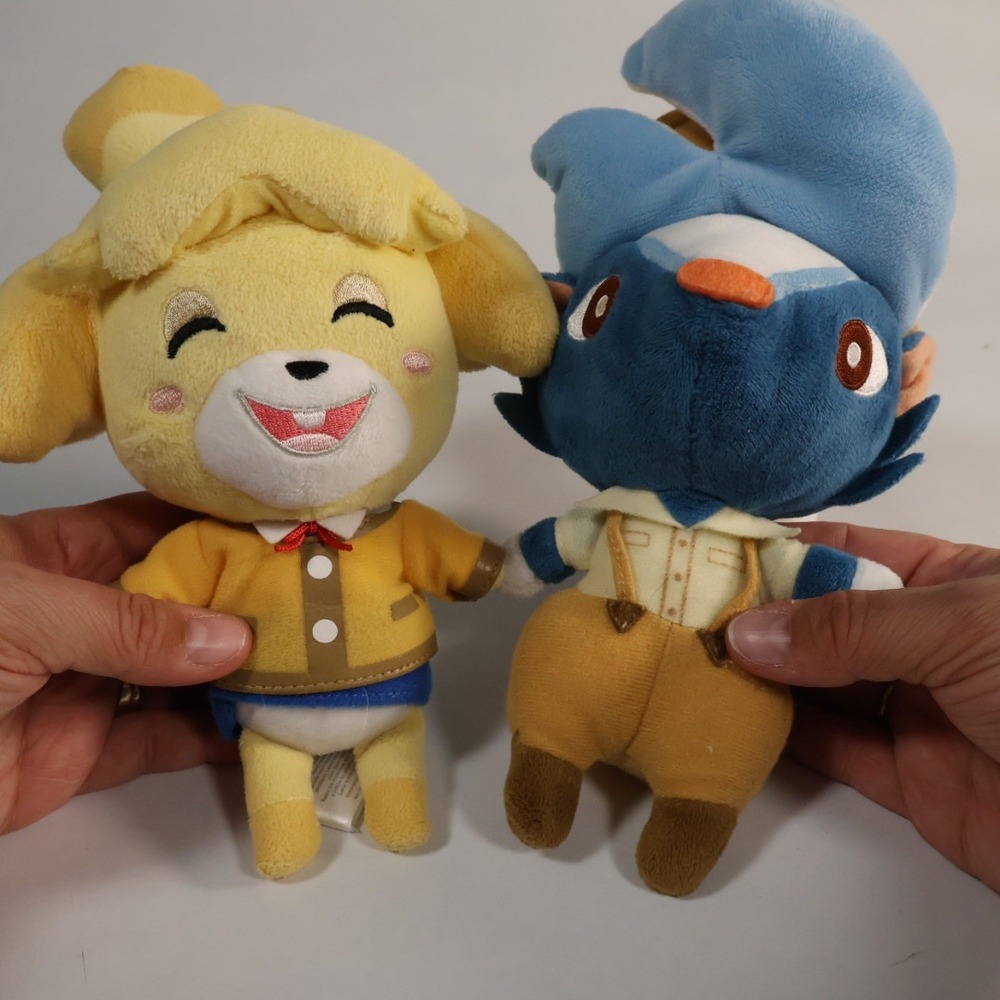 Animal Crossing Isabelle and Kicks Plush Set Little Buddy San-ei 2015 Nintendo